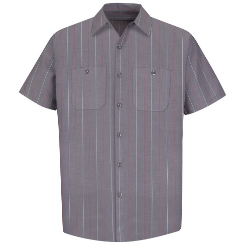 Red Kap Men's Short Sleeve Industrial Work Shirt - Charcoal