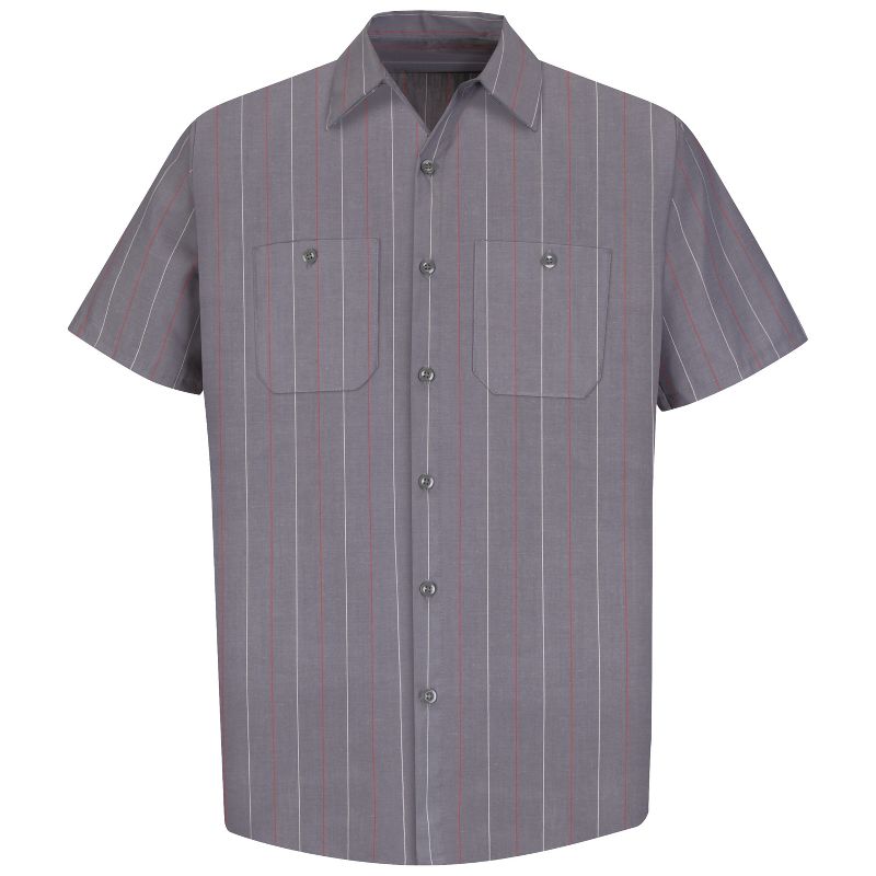 Red Kap Men's Short Sleeve Industrial Stripe Work Shirt, 1 of 2