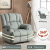 CAVINAS Swivel Rocker Recliner Chair, Multi-Functional Armchair for Living Room & Bedroom, Reading Chair with Adjustable Lumbar Support - 2 of 4