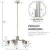 Maxax 28" 5-Light Glass Chandelier - 3 of 4