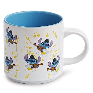 Silver Buffalo Disney Lilo & Stitch Elvis Playing Ukulele Ceramic Mug | Holds 13 Ounces - 1 of 4