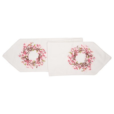 C&F Home 13" x 72" Blossom Wreath Ribbon Art Table Runner