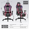 GTRACING Gaming Chair with Bluetooth Speakers Music Office Chair with Footrest PU Leather Recliner - 3 of 4