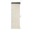 Toomax 76 Cu. Ft. Heavy Duty Weather Resistant Lockable Outdoor Garden Plastic Vertical Storage Shed Cabinet for Tools and Patio Accessories - 3 of 4