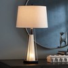 Pacific Coast Lighting Nina 28" Tall Modern Table Lamp with LED Nightlight White Glass Metal Single Off-White Shade Living Room Bedroom Bedside House - 3 of 4