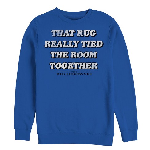 Men's The Big Lebowski Rug Really Tied Room Together Sweatshirt - Royal  Blue - 3X Large