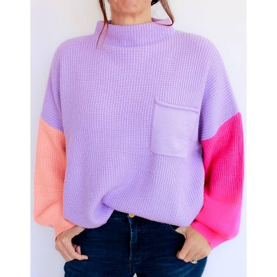 Women's Piper Color Block Sweater - SHE + SKY