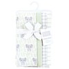 Hudson Baby Cotton Flannel Burp Cloths 4pk, Leafy Elephant, One Size - 2 of 4