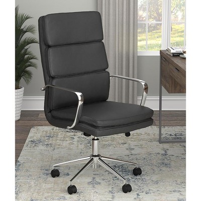 Kumasinova Upholstered Home Office Chairs with Wheels,Desk chair with High-Back for Bedroom,Living Room,Studying