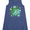 - Pokémon - Bulba Pattern Graphic Sleeveless Aline Dress - 2 of 4