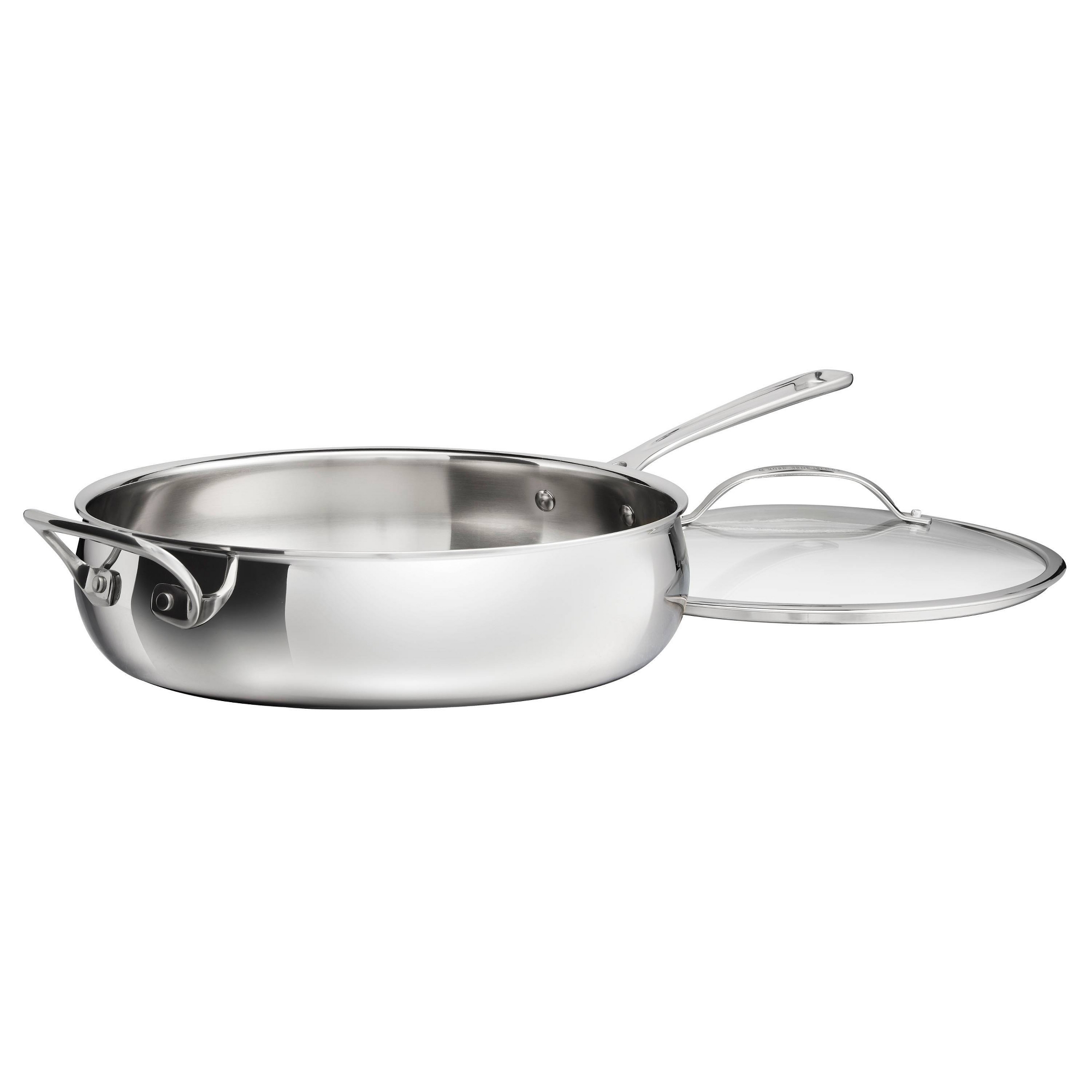 Cuisinart 5.5qt Pure Clad Triple Ply Stainless Steel Saute Pan with Cover