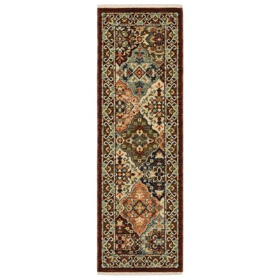 Oriental Weavers Lilihan 050X6 Red/ Multi Indoor Area Rug - 2' x 6'
