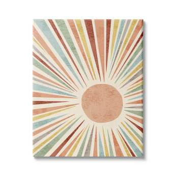 Stupell Bold Abstract Summer Sun Rays Gallery Wrapped Canvas Wall Art