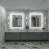 Apmir Super Bright Front & Back LED Lighted Anti-Fog Tempered Glass Bathroom/Vanity Mirror with ETL & 3-Year Warranty - 3 of 4