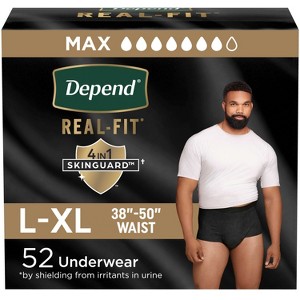 Depend Real Fit Men's LARGE/XL Disposable Incontinence Underwear - 1 of 4