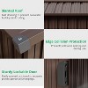 10X10 FT Outdoor Storage Shed, Galvanized Steel Storage Shed, Steel Sliding Doors, Weather Resistant, Garden Tool Shed with Lockable Door - 3 of 4