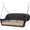 HomeStock Espresso Wicker Porch Swing - 2 of 4