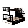 PAGED Modern Wooden Bunk Bed Loft Bed with Desk, Twin over Full Bed Frame with Drawers, Shelves, Stairs and Guardrail for Kids, Teens, Adults - 4 of 4