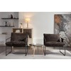 Vynxaria 2 Chairs in 1 Box, Upholstered hanging armchair with arm pocket metal frame, crushed foam cushions and skin-friendly braid - 3 of 4