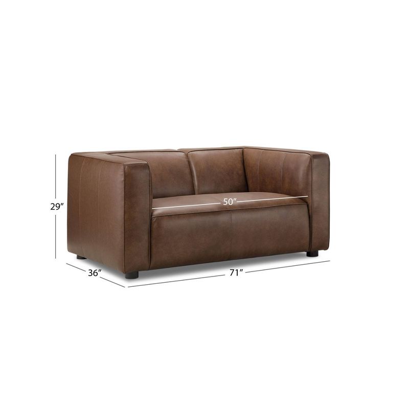 Otto Leather Loveseat - Abbyson Living, 5 of 9