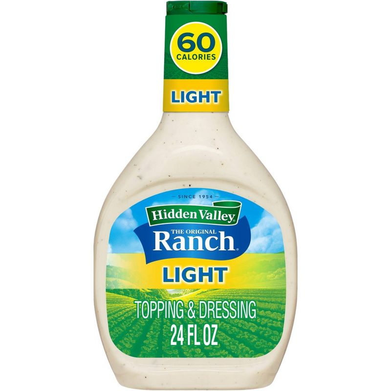 Hidden Valley Original Ranch Light Salad Dressing &#38; Topping - Gluten Free - 24fl oz, 1 of 11