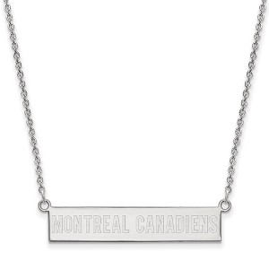 Black Bow Jewelry Sterling Silver Montreal Canadiens NHL Necklace 18 Inch - 1 of 4