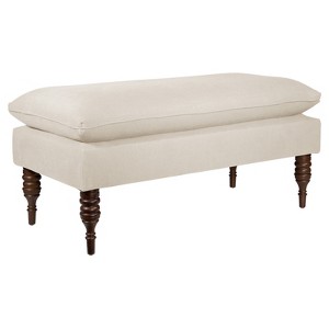 Dolce Upholstered Pillowtop Bench - Talc Linen - Skyline Furniture
