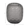 Decorative Glass Vase with Woven Finish for Living Room Decor - Modern Flower Vase for Home, Bedroom, and Office Decor - Gray - 4 of 4