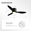 Modern Ceiling Fan with Light Collection, Quiet Reversible DC Motor, APP & Remote Control, Multiple Sizes & Colors for Bedroom/Living Room/Patio - 3 of 4