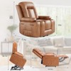 Large Power Lift Recliner Chair for Elderly, Faux Leather Reclining Sofa w/ Heat, Massage, Side Pocket & Cup Holder for Living Room,21" width - 2 of 4