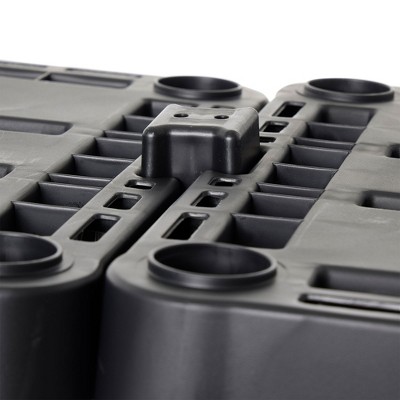 Versatile 24'' Black Plastic 4-Shelf Storage Organizer