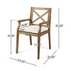 VASIP Dining Chair with 2 Cushions and Rust-Resistant Iron Frame for Backyard, Poolside, Garden for Backyard, Poolside, and Garden - 3 of 4