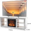 VINGLI Mirrored Fireplace TV Stand with 18'' Electric Fireplace for 70" TV, Diamond Entertainment Center with Shelves ＆LED Lights - 2 of 4