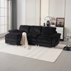 TiramisuBest Modern Deep 3-Seat Sofa Couch with Ottoman, Modular Sectional Sofa with Storage, Sideboard Buffet Style Design for Living Room - 3 of 4