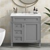 Tramull Modern Bathroom Vanity with Sink Top, 2 Drawers & Tip-Out Tray, Storage Cabinet for Bathroom Decor, Easy Assembly - 3 of 4