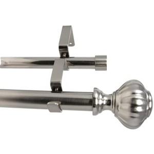Urbanest Door Knob Manhattan 1-inch 3-4 inch Double Drapery Curtain Window Rod Set - 1 of 4