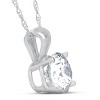 Pompeii3 Certified 1Ct Round Diamond Solitaire Pendant Gold Necklace Lab Created (FG/VS) - 3 of 4