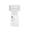 NicBex Home Office Desk L-Shape Morden Corner Computer Desk with Bookshelf, Drawers, Cabinets and Wooden Desktop for Office, Study, Living Room - 3 of 4