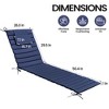 Pellebant 2PC Patio Chaise Lounge Chairs Cushion 22D Sponge 220gsm Polyester Fabric - 2 of 4