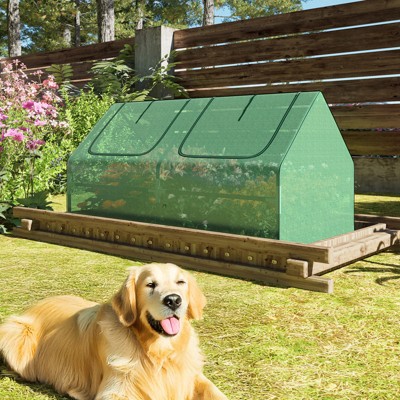 Aoodor 4 ft. x 2 ft. x 2 ft. Mini Greenhouse with 2 Zipper Doors, Water Resistant UV Protected for Flowers, Vegetables and Herbs
