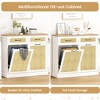 Trash Cabinet with 20 Gallon Storage Freestanding Trash Can Cabinet Hidden Pet-Proof Garbage Can Cabinet - 4 of 4