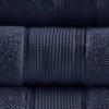 SEVOBAL Bath Towel and Washcloth Sets Ultra Soft Cotton 8 Piece Absorbent Towel Set for Bathroom Use, Dark Navy, 14.5"*10.5"*9" - 2 of 4