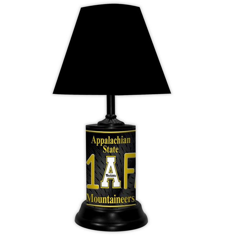 NCAA 18-inch Desk/Table Lamp with Shade, #1 Fan with Team Logo, Appalachian State Mountaineers, 1 of 4