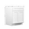 Kitchen Base Cabinet, Unassembled Cabinet with Adjustable Shelf without Top - 3 of 4
