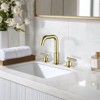Cobbe Double Handle Bathroom Sink Faucet 3-Hole 8-Inch Widespread Faucet with 360-Degree Swivel Spout Brushed Gold - 2 of 4