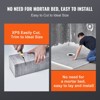 VEVOR Shower Curb Kit, 72"x72" Shower Pan Kit with 2" PVC Central Flange, 4" Stainless Steel Grate, Waterproof Shower Curb & Membrane & Strip, Grey - 4 of 4