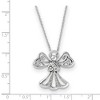 Black Bow Jewelry Rhodium Plated Sterling Silver & CZ Angel of Kindness Necklace, 18in - 2 of 4