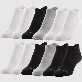 All Pro By Gold Toe Women's Ultra Invisible 10pk No Show Socks - Black ...