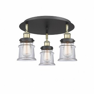 Canton - 3 Light Flush Mount In Industrial Style-9 Inches Tall and 17 Inches Wide - 1 of 1