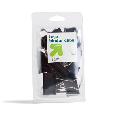 12ct Large Binder Clips - up & up™